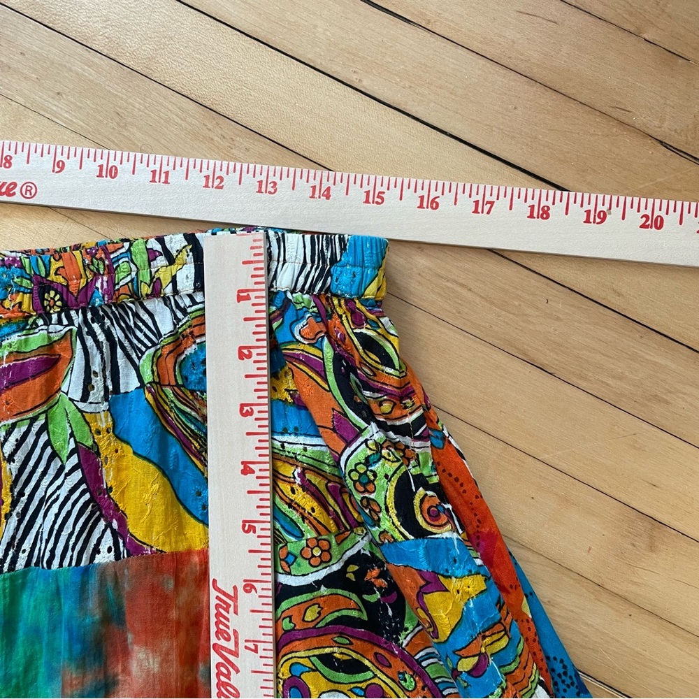 ANU BY NATURAL Mixed Print Patchwork Circle Skirt… - image 10